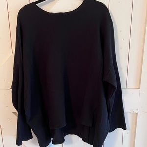 Black ribbed, long sleeve shirt, size XL by Sunwoo